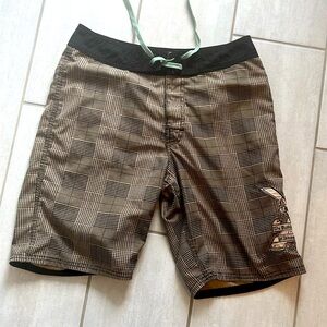 Paul Frank Glen Plaid Board Shorts